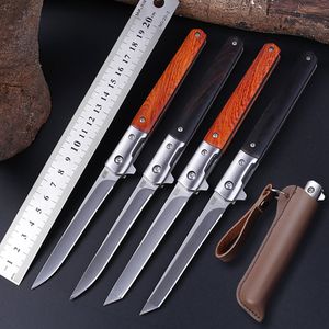 Tunna penna stål fällkniv 57hrc hög hårdhet överlevnad camping taktisk jaktficka kniv multitool EDC Handverktyg 218