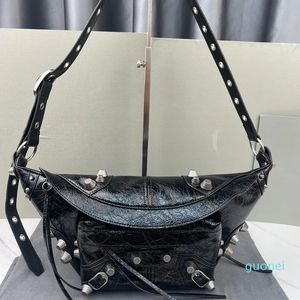 Designer - Crossbody Bag Midjeväskor Fashion Axel Handväskor Black Shopping Tote Purse äkta läder Travelpåse stor kapacitet Exteriör Dragkedja hårdvara Walle