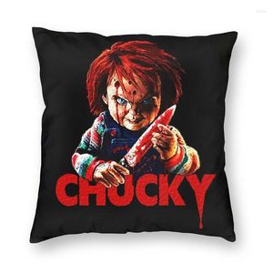 Kudde Chucky Killer Horror Halloween Cover Home Decorative Child's Play Movie S Throw For Sofa Double-Sided