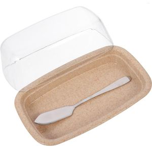 Set di stoviglie Pane Keeper Frigo Butter Box Contenitori quadrati Coperchi Contenitore Vassoio per piatti in plastica Coperchio