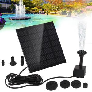 Trädgårdsdekorationer 1.4W Mini Solar Fountain Pump Power Panel Kit Vatten för pool inomhus fågelbad utomhus