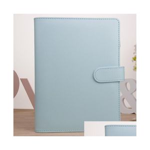 المفترات 5pcs A6 Notebook Notebook الفارغ الفضفاضة مفكرة الأوراق بدون ورق Pu Faux Leather ER FOLDER 19X13CM DRONDING OFFICE DH4ED