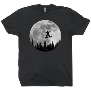 Мужские рубашки T 2023 Fashion Summer Snayboard Full Moon футболка ретро-снежная рубашка футболка