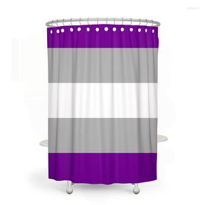 Tende da doccia Aertemisi Greysexual Pride Flag Set di tende con occhielli e ganci per arredo bagno
