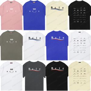 Summer T-shirts damskie rhude designerskie najlepsze męskie litera haft haftowe koszulki z krótkim rękawem T-shirty duże rozmiary koszulki s-3xl