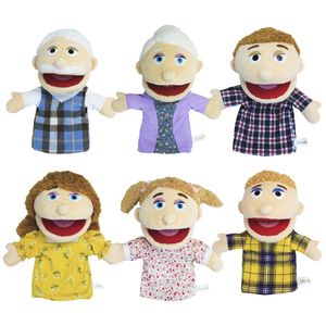 Family Soft Stuffed Toy Doll Dad Mum Brother Sister Cospaly Plush Doll Educational Baby Toys Kawaii Hand Finger Puppet