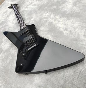 Heavy Metal Irônico James Hetfield Gloss Black Explorer Homem elétrico de guitarra para pickups ativos de lobo Batter