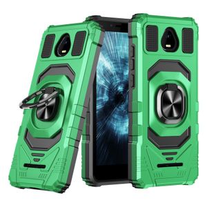 Custodie per telefoni Boost Celero 5G + Schok Volt SV55 con supporto per anello rotante a 360 ° Cavalletto Supporto per auto Soft TPU Cover antiurto a doppio strato in plastica rigida