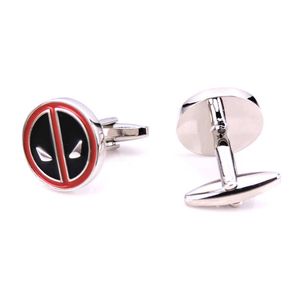 Cuff Links C-man Luxury Brand Superhero Pool Dead Pool Aço de Camisa de Presente de Casamento masculino Camisa de Cufflinks G220525