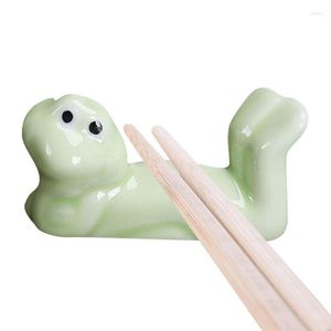 Chopsticks Japanese Ceramic Frog Shape Rack Spoon And Fork Holder Chopstick Rest Table Decor For Kitchen Home Ornament
