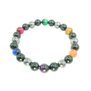 JLN Ematite Onice Tinto Bracciale Occhio di Tigre Pietra Naturale Pietra Macchiata Multi Colori Bracciali Per Uomo Donna Gioielli