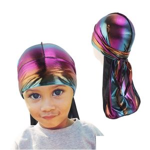 Beanie/Kafatası Kapakları Yaz esigner Durags Erkek Kız Türban Bandana Head Band Headwrap Korsan Şapka Kapağı Mens Biker Şapkalar Saç Acces Dhlbx