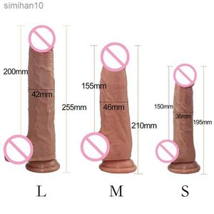 Dildos/Dongs Realistyczne dildo duży penis z ssącą kubek Fałszywszy kutas masturbacja miękka dla dorosłych skóra zabawki czuje się sex zabawki dla kobiet L230518