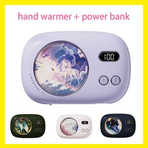 Cell Phone Power Banks Liberfeel Hand Warmer 10000mah Power Bank Portable Student Electric Heater Digital Display Powerbank 52 Warmer For Women Girls G230525