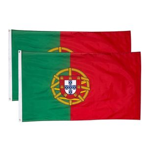 Bannerflaggor 3x5 Portugal Banners 150x90cm National Hanging Flying High Quality Polyester Fabric för inomhus utomhus U Drop Delivery Dhemd