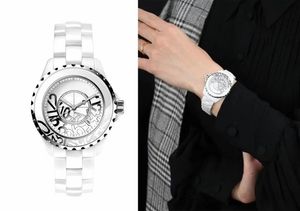 高品質の時計レディースウォッチデザイナーウォッチ33mm QuartzスポーツセラミックステンレススチールストラップウォッチムーブメントウォッチDhgate女性Vesace Luxury Gift