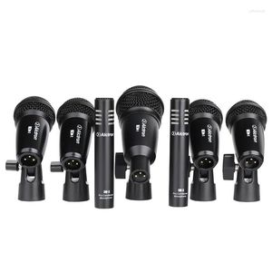 Microphones Original Alctron T8400 Drum Microphone Set 7 Piece Kit Clip Musical Instrument