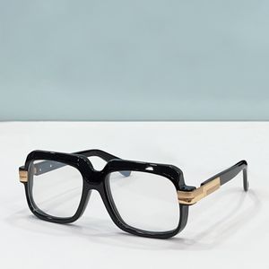 Herrenbrillen Schwarz/Gold, quadratischer optischer Rahmen, klassische Vollrand-Brillenfassungen, modische Deutschland-HipHop-Brillen mit Box