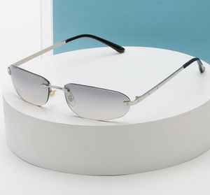 Små ram solglasögon superklara män/kvinnor solglasögon Rimless Circle Style Metal Glasögon lyxiga nyanser glasögon blandar färger Hig Quality