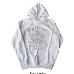 2023 White SP5der Hoodie Men Kvinnor Web Graphic Quality Spider 555555 Hoodie Heavy Fabric Young Thug Sweatshirts Y2K Streetwear