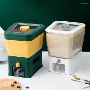 収納ボトル11kg穀物ライスビン折りたたみ式食品容器セットリークプルーフロッキング蓋大きな箱プラスチックシリアルペット