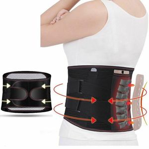 Waist Support Adjustable Tourmaline Selfheating Magnetic Therapy Belt Lumbar Back Brace Double Banded aja lumbar 230524