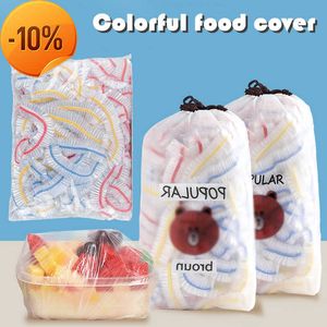 Latest Wholesale Mixede Color Disposable Food Cover Plastic Wrap Food-grade PE -keeping Film Bag Thickened Disposable Bowl Cover