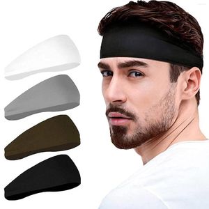 Bandanas 4 PCS Solid Color pannband för kvinnor Mens pannband Sport Grip Tape Sweatband Tennis Para Gym Fashion Grace Unsex