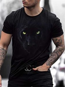 Mens T-shirt skjorta tee grafisk djurbesättning hals grön blå lila gul brun 3d tryck plus size casual daglig kort ärmkläder kläder basis designer smal