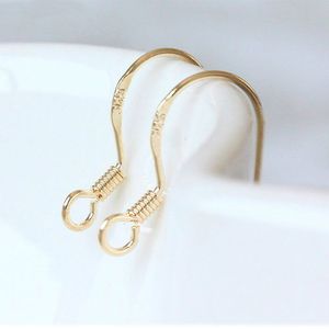 Mibrow 50 pz/lotto S925 Sterling Silver Orecchino Ganci KC Oro Argento Ear Studs Ganci per Le Orecchie Filo Per Gli Orecchini Monili Che Fanno I Risultati