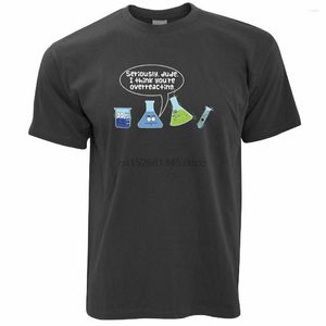 メンズTシャツノベルティケミストリーTシャツあなたが過剰反応していると思う科学ジョークTシャツ面白いデザイン