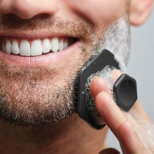 Men Limpeza facial escova de lavador de silicone em miniatura face profunda massagem de barbear de barbear de barbear limpador de pincel de esfoliação face