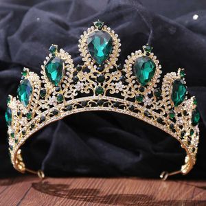 Altri accessori di moda KMVEXO Barocco Grande cristallo Diademi nuziali Corona Strass Pageant Diadema Royal Queen Princess Copricapo Capelli da sposa Acce J230525