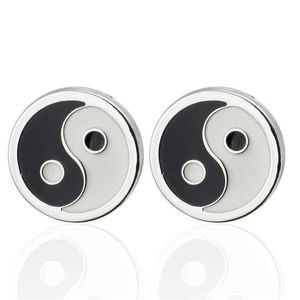 Cuff Links C-Man Luxury Shirt Round Bagua Men's Brand Cufflinks高品質Abotoaduras Jewelry G220525