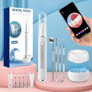Altro Detergente per denti ad ultrasuoni per l'igiene orale con fotocamera Dispositivo di rimozione del calcolo dentale elettrico visivo Irrigatore Sbiancamento dei denti Eliminatore di tartaro 230524