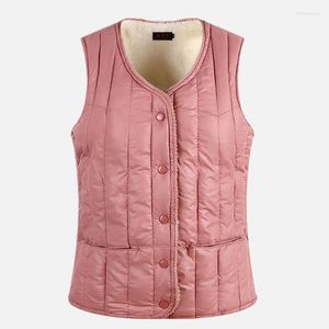 Coletes femininos 2023 Mulheres de outono Colete de casacos de trespassados ​​Ultralight Down Down Parka Ladies Sleeveless WaistCoat Jacket T60