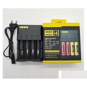 Chargers I4 Battery Charger 4Slot Fly Compatible For Lithium 26650 16340 14500 Nitecore D4 Drop Delivery Electronics Batteries Dh90U