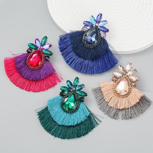 Stud Earrings Bohemia Summer Cotton Tassel For Woman Young Girls Party Accessories