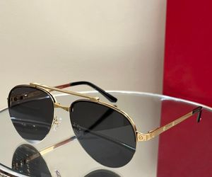Gold Metal Grey Pilot Sunglasses Double Bridge Men Summer Designer Sunglasses Sunnies Gafas de Sol Sonnenbrille Shades Uv400 Okulara z pudełkiem