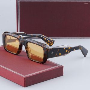 Солнцезащитные очки Жак Миглайская квадратная ацетатная женщина -туристическая бренда роскошной бренд UV400 Толстые солнечные очки для мужчин для мужчин