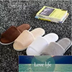 Klassiska 7 färger Soft Hotel Spa Non-Disposable Slippers Velvet Colored 7mm Thick Sole Casual Terry Cotton Cloth Spa Slippers, One Size Fits Most