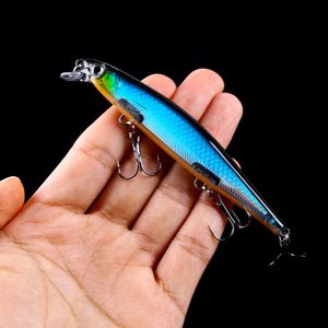 Baits Lures Hengjia Minnow Laser Hard Artificial 3D Eyes 11cm 13g Wobblers Fishing Rod Slow Sinking Dry Bait P230525