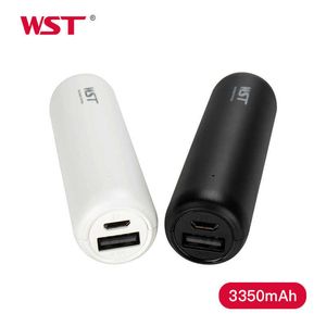 Bancos de energia do telefone celular WST Mini Power Bank 3350mAh portátil Bateria externa PACK PARA TOMPLOTEMENTO DE POLETO MOOPELA TAMANHO DE POLAMENTO DE POCKEIRO G230525