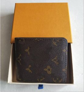 Высококачественный дизайнерский кошелек Роскошные короткие кошельки Держатели для карт Известные мужские и женские сумки-клатчи с подарочной коробкой 028
