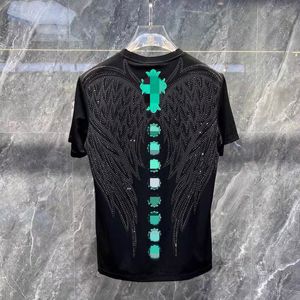 Yaz Haçları T-Shirts Erkek Tişört Tasarımcı Erkekler Krom Thirts Gevşek Kalp ch Baskı Kısa Kol Günlük Chromees Man tee Cl 2612