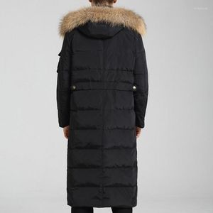 Cappotti in piumino da uomo Moda Capispalla con cappuccio solido Capispalla invernale da uomo spessa e calda Cappotti lunghi larghi casuali S-4XL