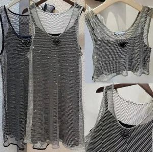 女性の光沢のあるラインストーンドレスセクシーなクロップトップベストファッションデニムブラブブラジャーのトップノースリーブスリングベスト女性ドレス