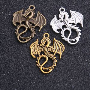 14st 16*21mm Två färger Vintage Animals Mini Dragon Fly Pendant Charm för smycken hänge som gör grossist