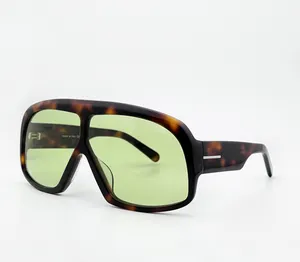 Modedesigner Cassius 0965 Sonnenbrille für Herren und Damen, klassische Pilotenform, übergroße Brille, Sommertrends, einzigartiger Stil, UV-Schutz, mit Etui