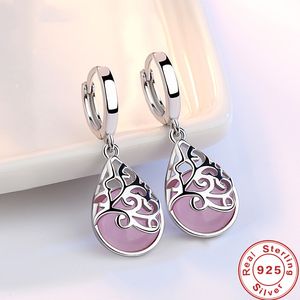 High Quality 925 Sterling Silver Earrings Cat's Eye Stone Totem Water Drop Earrings For Women Charm Jewelry Fashion Party Gift